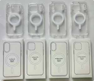 XP1184 Coques de téléphone transparentes rigides en TPU+PC de haute qualité en gros pour 16promax 16plus 16pro 16 15Promax 17promax 17 avec aimant - Product Image 2