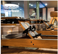 Máquina de Remo Comercial para Interiores |   Remo de aire de madera de roble de alta resistencia para fitness cardiovascular, equipo de gimnasio para uso comercial