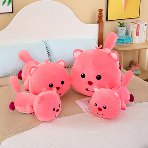 Soft Toy Plush Toy Pink Beaver <strong>Pillow</strong> Baby Plush Toys Soft <strong>Comic</strong> <strong>Pillow</strong> for Sleeping - Product Image 5