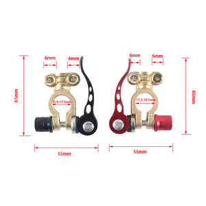 Connecteur de borne de batterie de voiture en métal, hauteur 65 mm, rouge et noir, à déconnexion rapide pour borne de batterie de voiture - Product Image 1