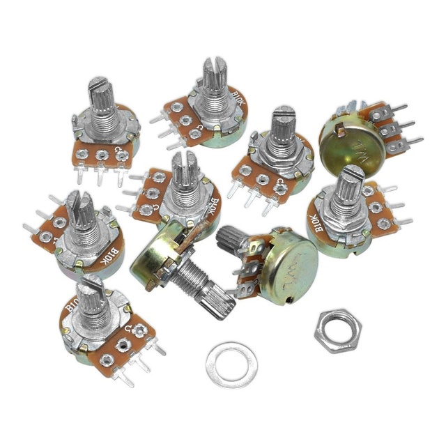 WAVGAT High-quality Synthetic Carbon Film Single-pole Potentiometer WH148 B1K 2K5K10K20K50K 100K 500K Handle Length 15/20MM