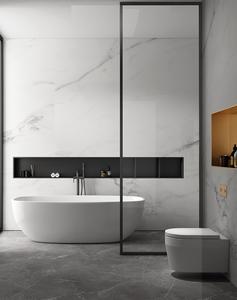 Pintu Kamar Mandi, Pintu Kamar Mandi Tempered Glass dengan Strip Segel Pintu Kamar Mandi - Product Image 3