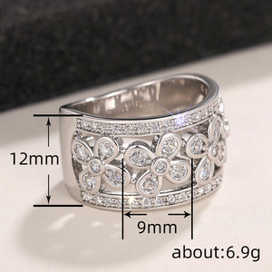 Anello a forma di fiore, design creativo, anello da dito per donna, da indossare ogni giorno - Product Image 4