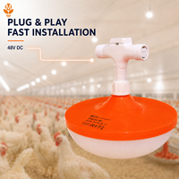 Système d'éclairage avicole 48V 9W, Plug and Play, étanche IP67, LED dimmable pour l'éclairage des fermes, idéal pour les poulaillers, les enclos à canards et les abris pour bétail.