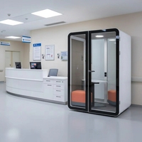 UNIBOOTH Maßgefertigter Aluminium 33dB Schalldichter ISO 23351 Feuerfester Modularer Schnell Aufbaubarer Fokus-Pod für Schule Zuhause Bar