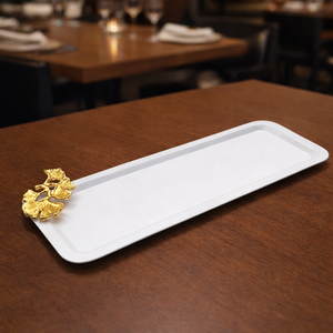 ชั้นวางถาดเสิร์ฟโลหะแบบพรีเมี่ยมถาดโลหะสำหรับโรงแรมหรูหราถาดเสิร์ฟแบบโบราณ - Product Image 1