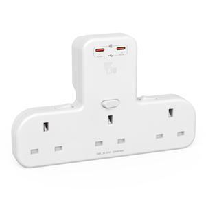 Wontravel 45W Type C 3 <b>Socket</b> UK Multi Plug Wall Outlet <b>Socket</b> <b>Extension</b> for Home - Product Image 1