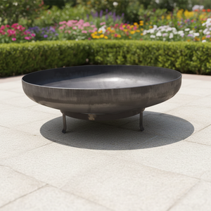 YIJIE Moderna Braciere a Gas in Acciaio al Carbonio 60/80/100cm con Design a Nido d'Uccello, Tavolo Braciere Senza Fumo per Esterni e Patio - Product Image 2