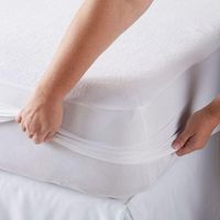 Protège-matelas imperméable en tissu éponge, vente en gros OEM, hypoallergénique, silencieux, respirant, prix direct usine