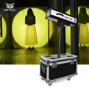Stage Wedding High brightness 440W DMX LED Follow Spot Light with Flight Case