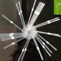 Pailles à boire en plastique écologique PLA jetables colorées biodégradables