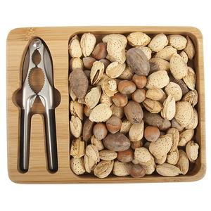 100%Natural Nut Cracker <b>Serving</b> Tray Bamboo Cracker Nut <b>Set</b> 2pcs - Product Image 4