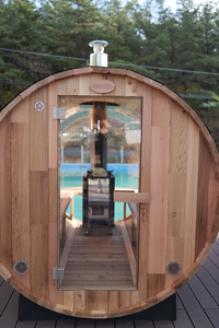 Hemlock de madera de cedro <span class=keywords><strong>canadiense</strong></span> puro, jardín de madera de <span class=keywords><strong>pino</strong></span> blanco, sala de Sauna de vapor seco para exteriores con calentador de estufa de leña - Product Image 5