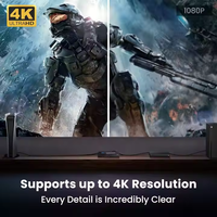 Mindpure 1x4 HDMI Splitter 1 in 4 Out Adaptor Tampilan Video Distributor Konverter Cermin Layar untuk Xbox TV Monitor Proyektor