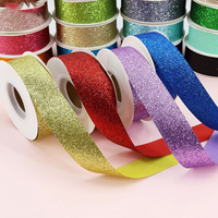 Ruban super brillant en 21 couleurs, ruban fin métallique pailleté, décoration de boîte cadeau, emballage, ruban pailleté pour festival, mariage