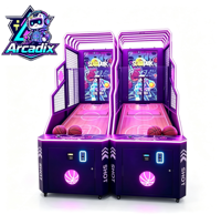 Machine de jeu d'arcade de basketball de rue commerciale pliable à monnayeur, avec affichage LED de scores en japonais et anglais, garantie 1 an, pour adultes