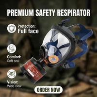 Source 20 Years Factory Anti Nuclear Tactical Full Face Reusable Gas Mask with Exhalation Valve Silicone Material Sale nbc Mask