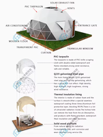 Dôme Géodésique Prix Usine pour Glamping Extérieur Igloo Maison Dôme avec Salle de Bain Préfabriqué