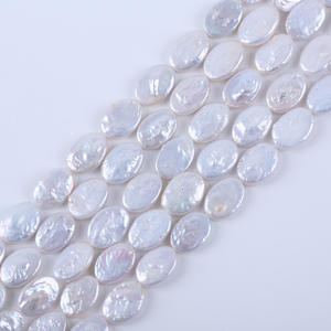 Perlas Barrocas en Forma de Botón Elíptico, Perlas Sueltas Naturales de Agua Dulce de 10 mm, para Collar DIY, Venta al por Mayor - Product Image 2