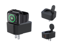 Base de charge sans fil portable 3-en-1 PD20W + 3W pour chargeur sans fil Apple/Samsung Watch pour série 10/9/8/7/6/5