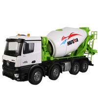 Camión Mezclador de Concreto de Ingeniería de Servicio Pesado con Ruedas a Escala 1:14, de Aleación 2.4G, 12 Canales, RC, Reforzado, Modelo Metálico de Juguete HUINA1537