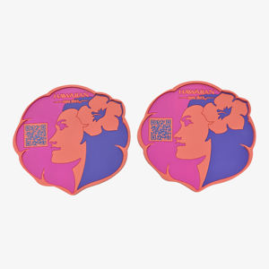 Dessous de verre personnalisés en forme de cœur Dessous de verre personnalisés avec logo d'amour Tapis de tasse Dessins de verre mignons pour cadeaux d'affaires - Product Image 4