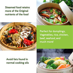 Newell cucina asiatica cinese gnocco professionale Bamboo <span class=keywords><strong>Steamer</strong></span> di grandi dimensioni per pollo intero - Product Image 5