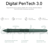Tablette de dessin numérique HUION H951P de taille moyenne avec molette de défilement, 8 touches personnalisables, deux couleurs : noir et vert