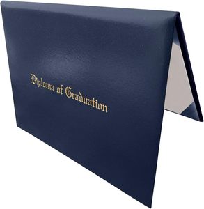 Couverture de certificat lisse 8,5*11 avec logo personnalisé en feuille d'or gaufrée avec diplôme pour la remise des diplômes - Product Image 3