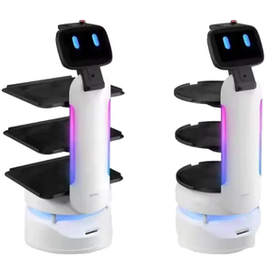 Robot de service alimentaire <span class=keywords><strong>autonome</strong></span> pour restaurants, hôtels, cafés - Livraison <span class=keywords><strong>autonome</strong></span>, recharge automatique, 3 compartiments - Product Image 6