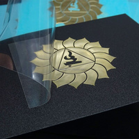 Autocollants de transfert de logo en nickel électroplaqué ultra-minces personnalisés, étiquettes métalliques autocollantes pour la marquage des ordinateurs portables