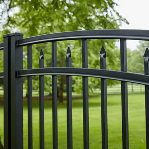 Fabrikant Custom Aluminium Hek Metalen Gaas Voor Residentiële Tuin Balkon Goedkope Boerderij Hek