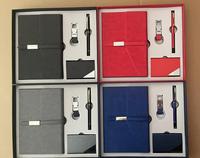 Ensemble de carnets en cuir PU A5, logo personnalisé, porte-clés, porte-cartes, stylo, sac à carnet, coffrets cadeaux, carnets d'affaires de luxe