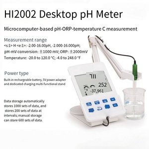 Laboratoire Veidt pour le pH-mètre micro-ordinateur Hanna HI2002, mesure de l'acidité, de l'ORP et de la température. Mètre dédié pH/ORP. - Product Image 2
