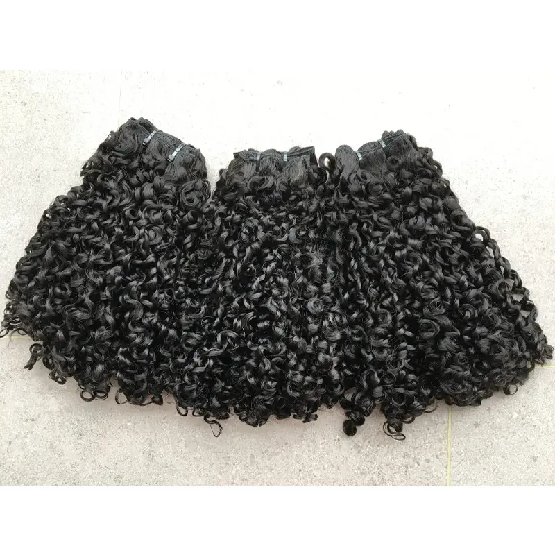 Top Beauty High Quality Super Double Drawn Funmi Hair Pixie Curl Fast Shipping Virgin Human Hair Hot Selling In Nigeria