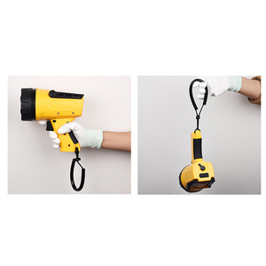 Custom 1000 Lumen Outdoor Waterproof Rechargeable Spotlight Hunting Yellow Led <strong>Flashlight</strong> Search Light
