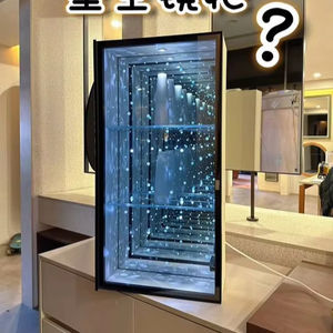 Design moderne Miroir Starlight Éclairage LED Affichage de l'heure Interrupteur tactile Verre de qualité supérieure pour décoration de salle de bain d'hôtel personnalisée - Product Image 1