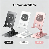 Support de téléphone et tablette portable pliable réglable en alliage d'aluminium à rotation 720° pour bureau, universel 4-12,9 pouces
