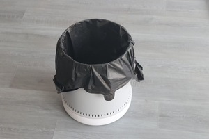 10% ra phân hủy sinh học màu đen nhựa t Áo SƠ MI VEST tàu sân bay nhựa túi rác nhà hàng bán lẻ hàng tạp hóa túi 40x60 + 8cm 25micron - Product Image 6