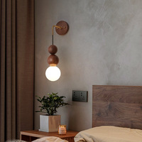 Lampes murales LED en noyer antique, style moderne, lampes murales suspendues de luxe pour salon