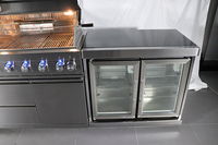 Acier inoxydable 304 #   Barbecue au gaz GPL 4 brûleurs, allumage piézoélectrique, 90000 BTU, portable, montage et nettoyage faciles, certifié CE