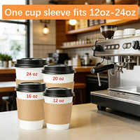 Manchons jetables pour gobelets à café chauds – Entrepôt américain – Manchons personnalisés pour gobelets de 12oz, 16oz, 20oz, 22oz et 24oz