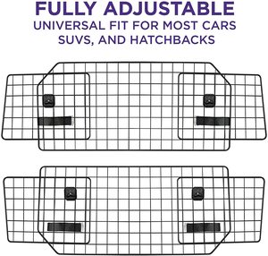 Kingtale Barrières de <span class=keywords><strong>séparation</strong></span> réglables <span class=keywords><strong>pour</strong></span> animaux de compagnie en treillis métallique lourd Séparateur universel de véhicules Barrières de <span class=keywords><strong>voiture</strong></span> <span class=keywords><strong>pour</strong></span> chiens - Product Image 3