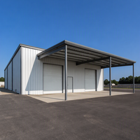 Structure en acier à montage facile, abri de stockage résistant aux intempéries, prêt pour l'installation de panneaux solaires, entrepôt métallique, atelier, grange, hangar