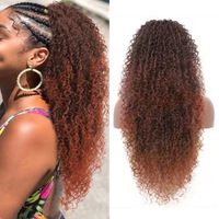 Haute qualité court Afro bouclés queue de cheval morceau de cheveux pour les femmes noires Extension de queue de cheval Afro cordon bouclés queue de cheval