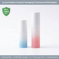 Bouteilles cosmétiques personnalisables avec logo, 20 ml, 30 ml, 50 ml, dégradé bleu rose, flacons pompe sans air en PP