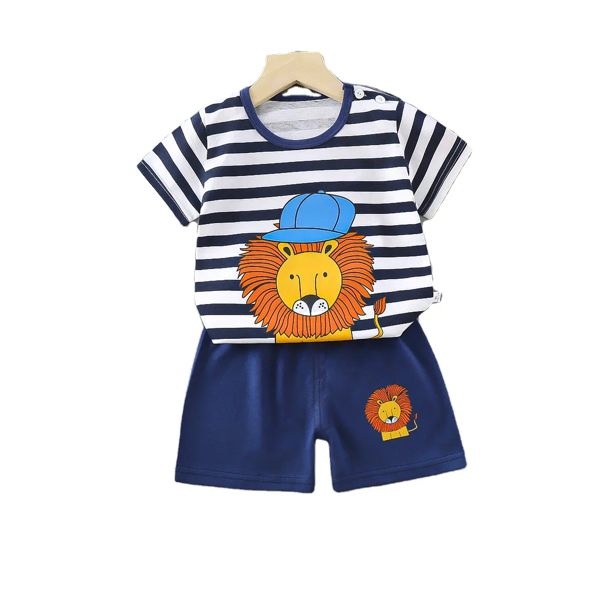 Hot Sale Summer Children's Clothing Sets Different Designs Baby Boy Clothing Sets 2pcs T-shirt Kids Pajamas