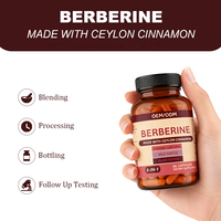 Capsules de Berbérine 5-en-1 : Cannelle de Ceylan, Curcuma, Chardon-Marie, Poivre Noir pour Adultes |   OEM/ODM 60 Capsules Diététiques