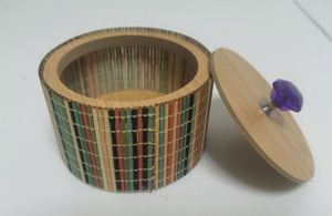 Round Stash Cosmetic Wooden Bread Box Storage <b>Boxes</b> Bins With Lid Household Usage Promotional <b>Gifts</b> - Product Image 2