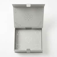 Boîte cadeau de luxe avec logo personnalisé, boîte en carton gris magnétique, boîte d'emballage pliable, vente en gros pour l'électronique, les bijoux, les coffrets cadeaux